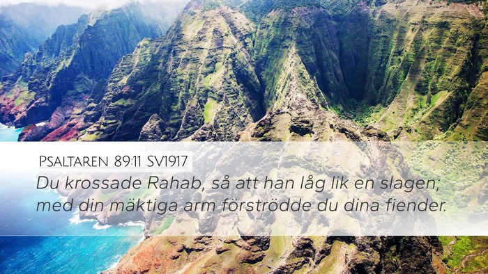 Psaltaren 89:11 SV1917 Bible Verse Image