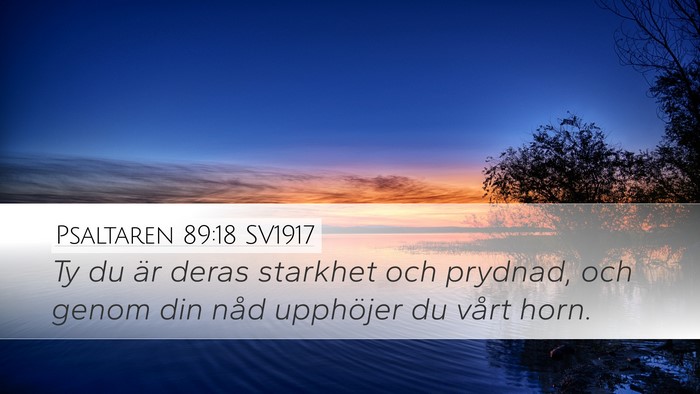 Psaltaren 89:18 SV1917 Bible Verse Image