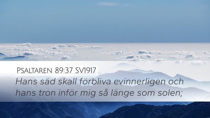 Psaltaren 89:37 SV1917 Bible Verse Image