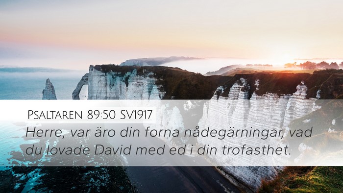 Psaltaren 89:50 SV1917 Bible Verse Image