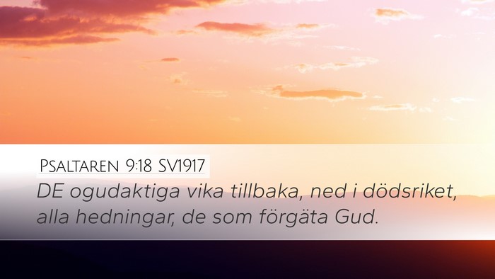 Psaltaren 9:18 SV1917 Bible Verse Image