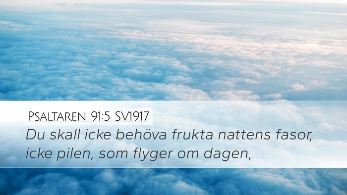 Psaltaren 91:5 SV1917 Bible Verse Image