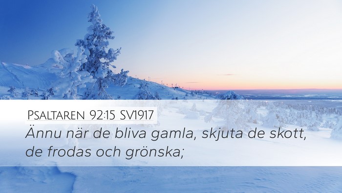 Psaltaren 92:15 SV1917 Bible Verse Image