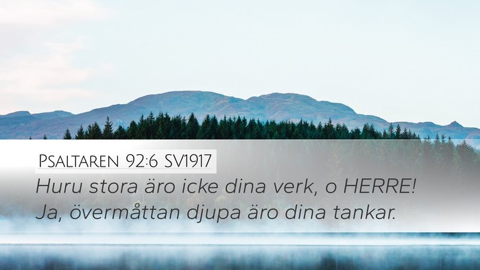 Psaltaren 92:6 SV1917 Bible Verse Image