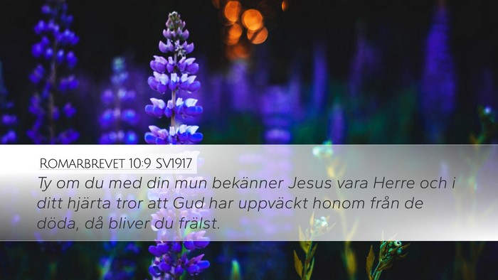 Romarbrevet 10:9 SV1917 Bible Verse Image