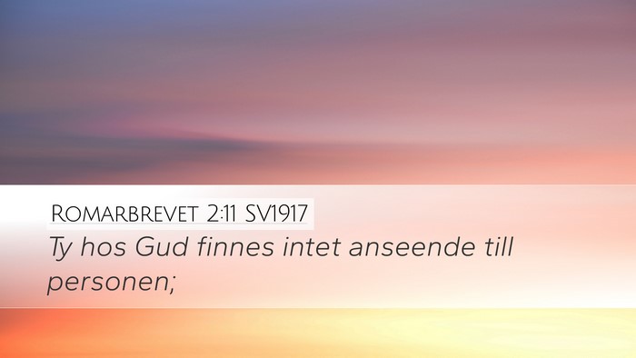 Romarbrevet 2:11 SV1917 Desktop Wallpaper - Ty hos Gud finnes intet anseende till - Desktop Bible Verse Wallpaper