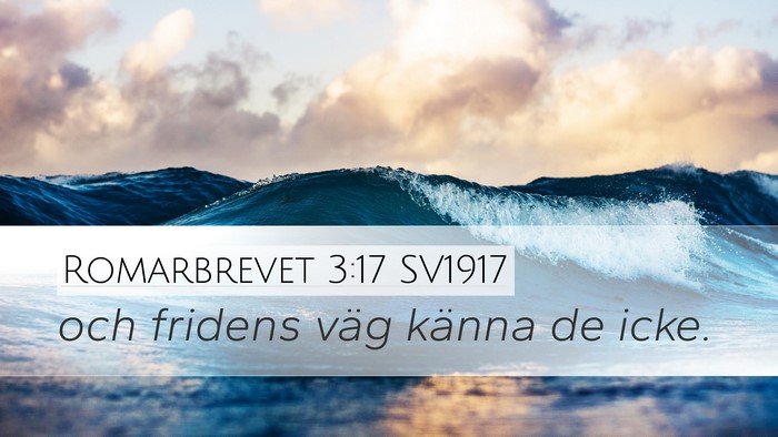 Romarbrevet 3:17 SV1917 Bible Verse Image