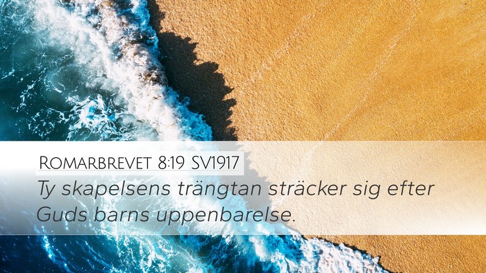 Romarbrevet 8:19 SV1917 Bible Verse Image