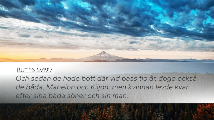 Rut 1:5 SV1917 Bible Verse Image