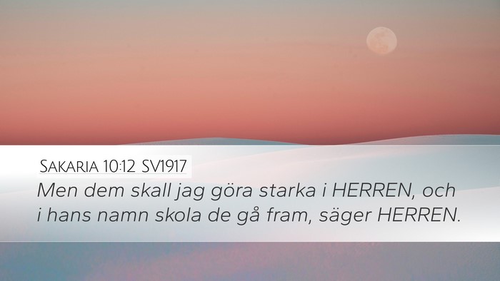 Sakaria 10:12 SV1917 Bible Verse Image