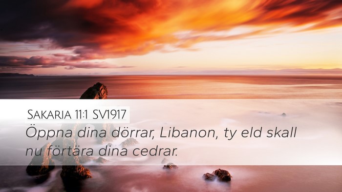 Sakaria 11:1 SV1917 Bible Verse Image