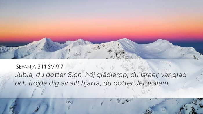 Sefanja 3:14 SV1917 Bible Verse Image