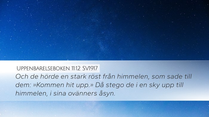 Uppenbarelseboken 11:12 SV1917 Bible Verse Image