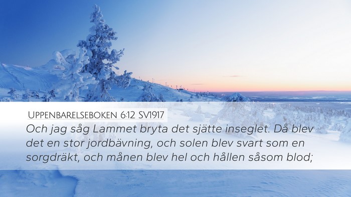 Uppenbarelseboken 6:12 SV1917 Bible Verse Image
