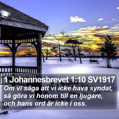 1 Johannesbrevet 1:10 SV1917 Bible Verse Image