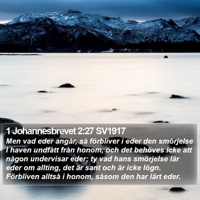 1 Johannesbrevet 2:27 SV1917 Bible Verse Image