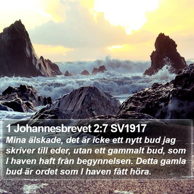 1 Johannesbrevet 2:7 SV1917 Bible Verse Image
