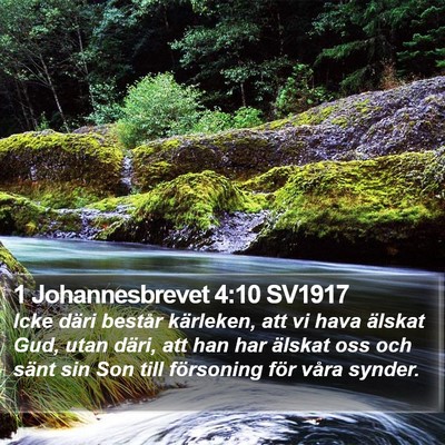 1 Johannesbrevet 4:10 SV1917 Bible Verse Image