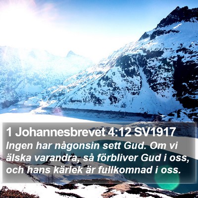 1 Johannesbrevet 4:12 SV1917 Bible Verse Image