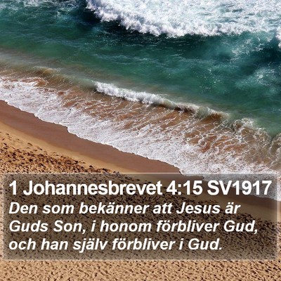 1 Johannesbrevet 4:15 SV1917 Bible Verse Image