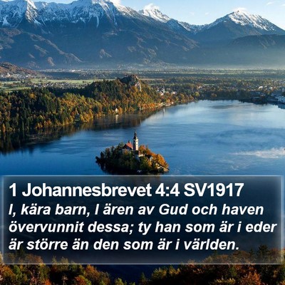 1 Johannesbrevet 4:4 SV1917 Bible Verse Image