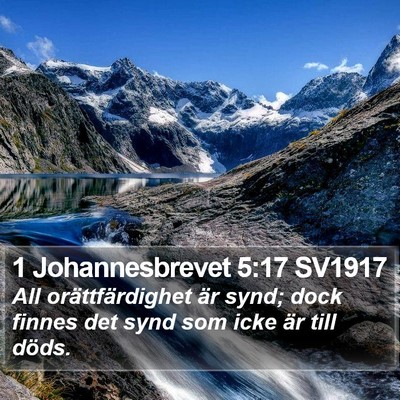 1 Johannesbrevet 5:17 SV1917 Bible Verse Image
