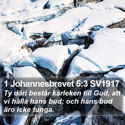 1 Johannesbrevet 5:3 SV1917 Bible Verse Image
