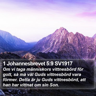 1 Johannesbrevet 5:9 SV1917 Bible Verse Image