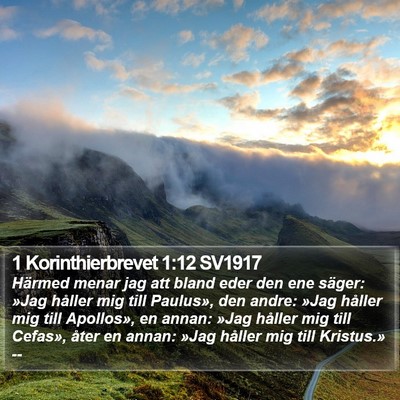 1 Korinthierbrevet 1:12 SV1917 Bible Verse Image