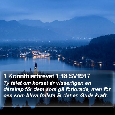 1 Korinthierbrevet 1:18 SV1917 Bible Verse Image