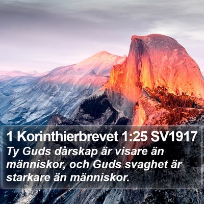 1 Korinthierbrevet 1:25 SV1917 Bible Verse Image