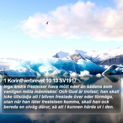 1 Korinthierbrevet 10:13 SV1917 Bible Verse Image