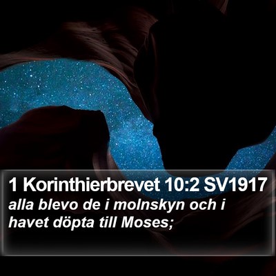 1 Korinthierbrevet 10:2 SV1917 Bible Verse Image