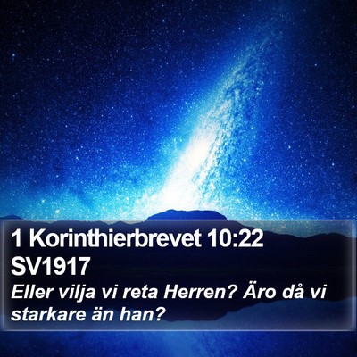 1 Korinthierbrevet 10:22 SV1917 Bible Verse Image