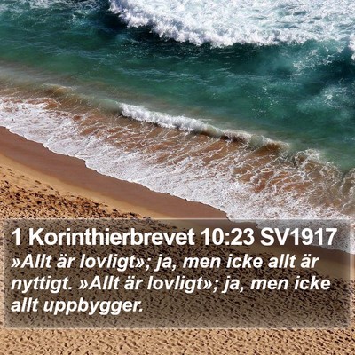 1 Korinthierbrevet 10:23 SV1917 Bible Verse Image