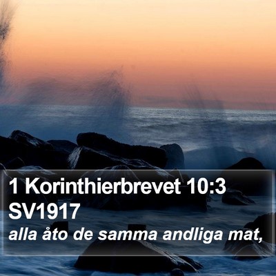 1 Korinthierbrevet 10:3 SV1917 Bible Verse Image