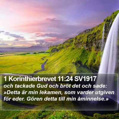 1 Korinthierbrevet 11:24 SV1917 Bible Verse Image