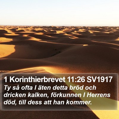 1 Korinthierbrevet 11:26 SV1917 Bible Verse Image