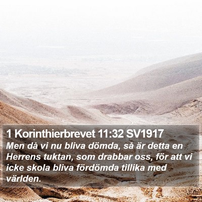 1 Korinthierbrevet 11:32 SV1917 Bible Verse Image