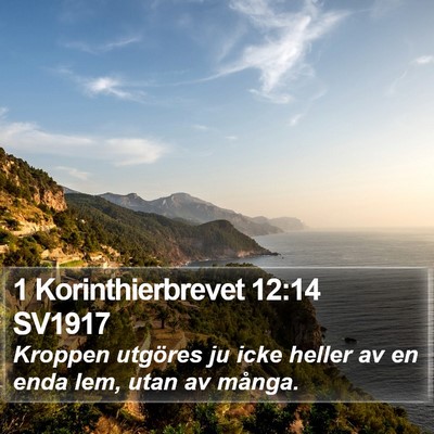 1 Korinthierbrevet 12:14 SV1917 Bible Verse Image