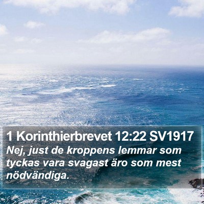 1 Korinthierbrevet 12:22 SV1917 Bible Verse Image