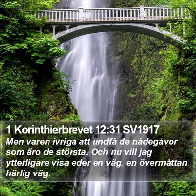 1 Korinthierbrevet 12:31 SV1917 Bible Verse Image