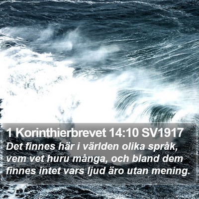 1 Korinthierbrevet 14:10 SV1917 Bible Verse Image