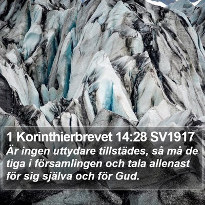 1 Korinthierbrevet 14:28 SV1917 Bible Verse Image