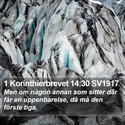 1 Korinthierbrevet 14:30 SV1917 Bible Verse Image