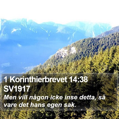 1 Korinthierbrevet 14:38 SV1917 Bible Verse Image