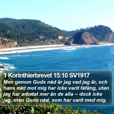1 Korinthierbrevet 15:10 SV1917 Bible Verse Image