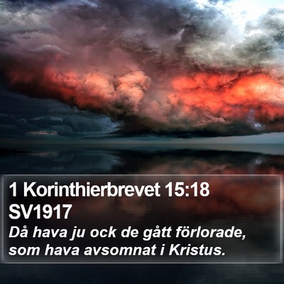 1 Korinthierbrevet 15:18 SV1917 Bible Verse Image
