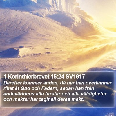 1 Korinthierbrevet 15:24 SV1917 Bible Verse Image