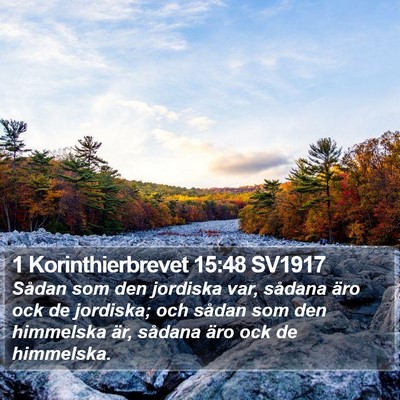 1 Korinthierbrevet 15:48 SV1917 Bible Verse Image